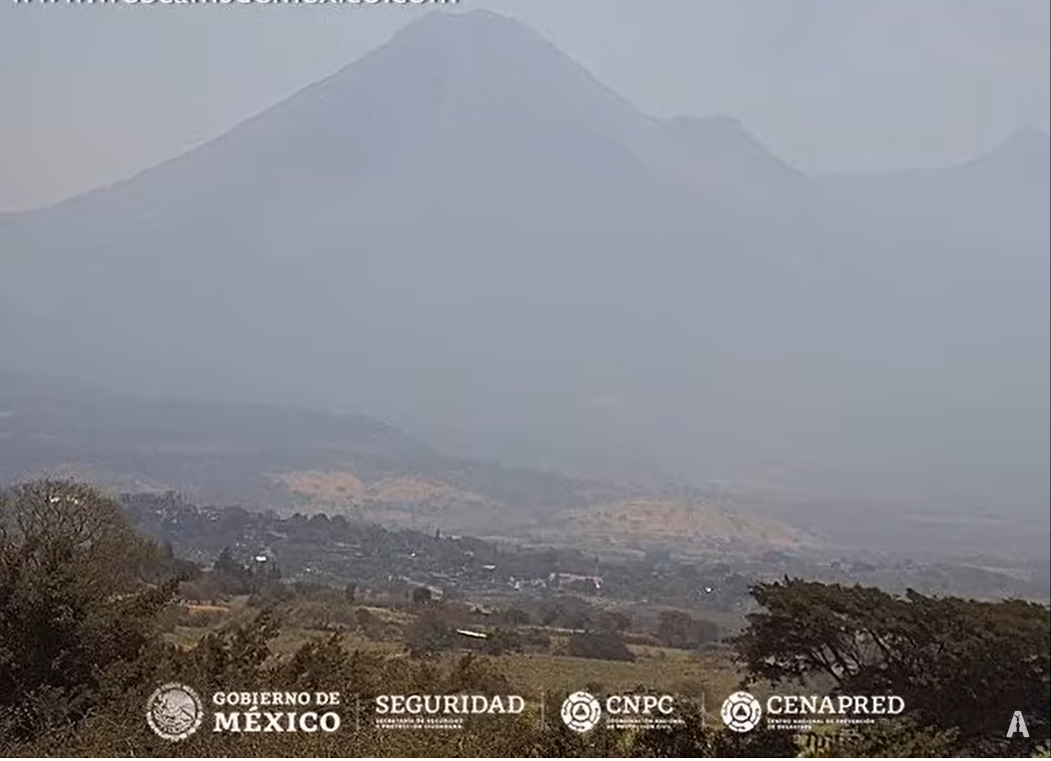 Imagen 1: Volcán de Fuego de Colima, 13:31 h (hora local).