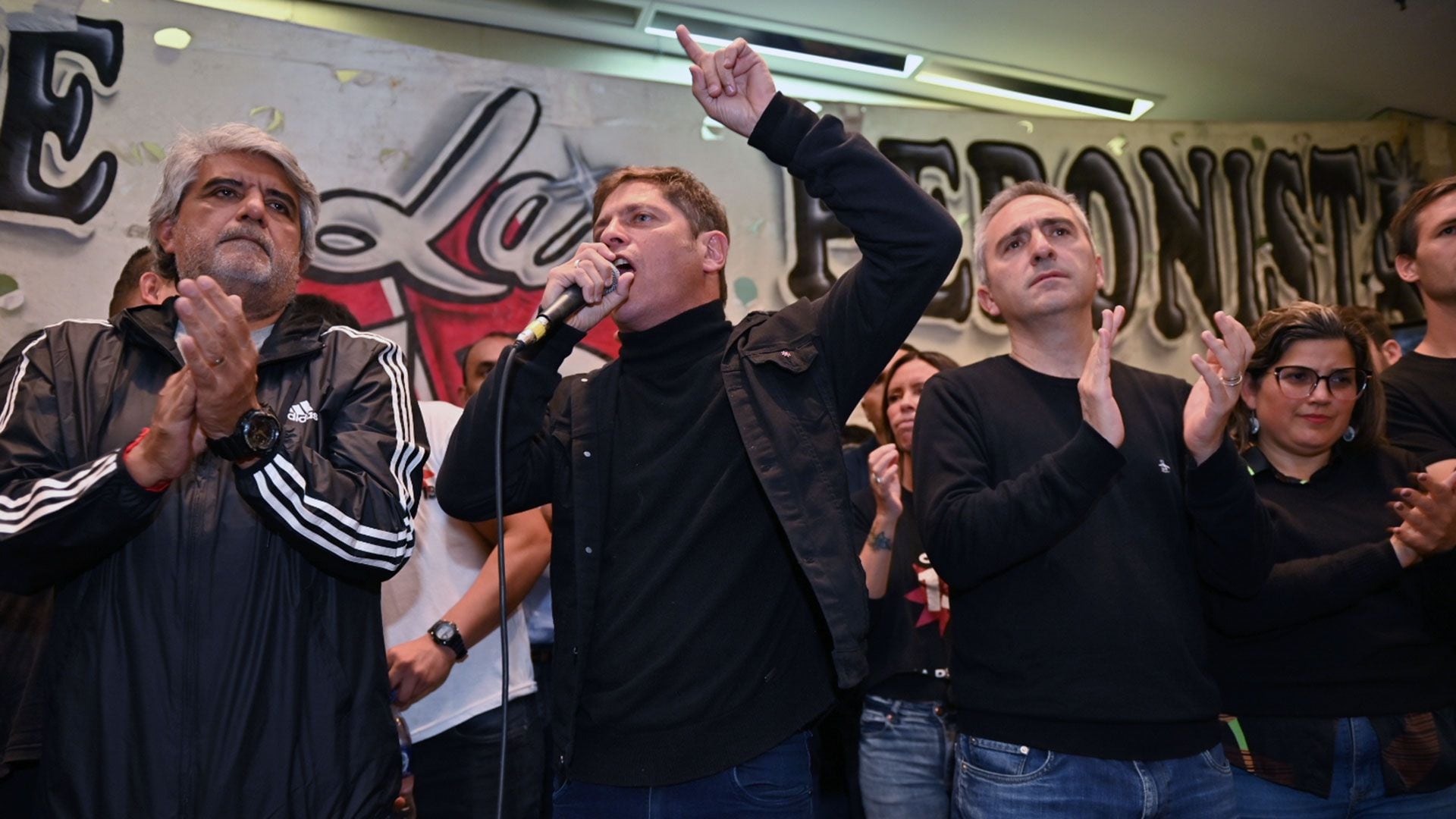 Andrés Larroque y Axel Kicillof en la Quinta de San Vicente