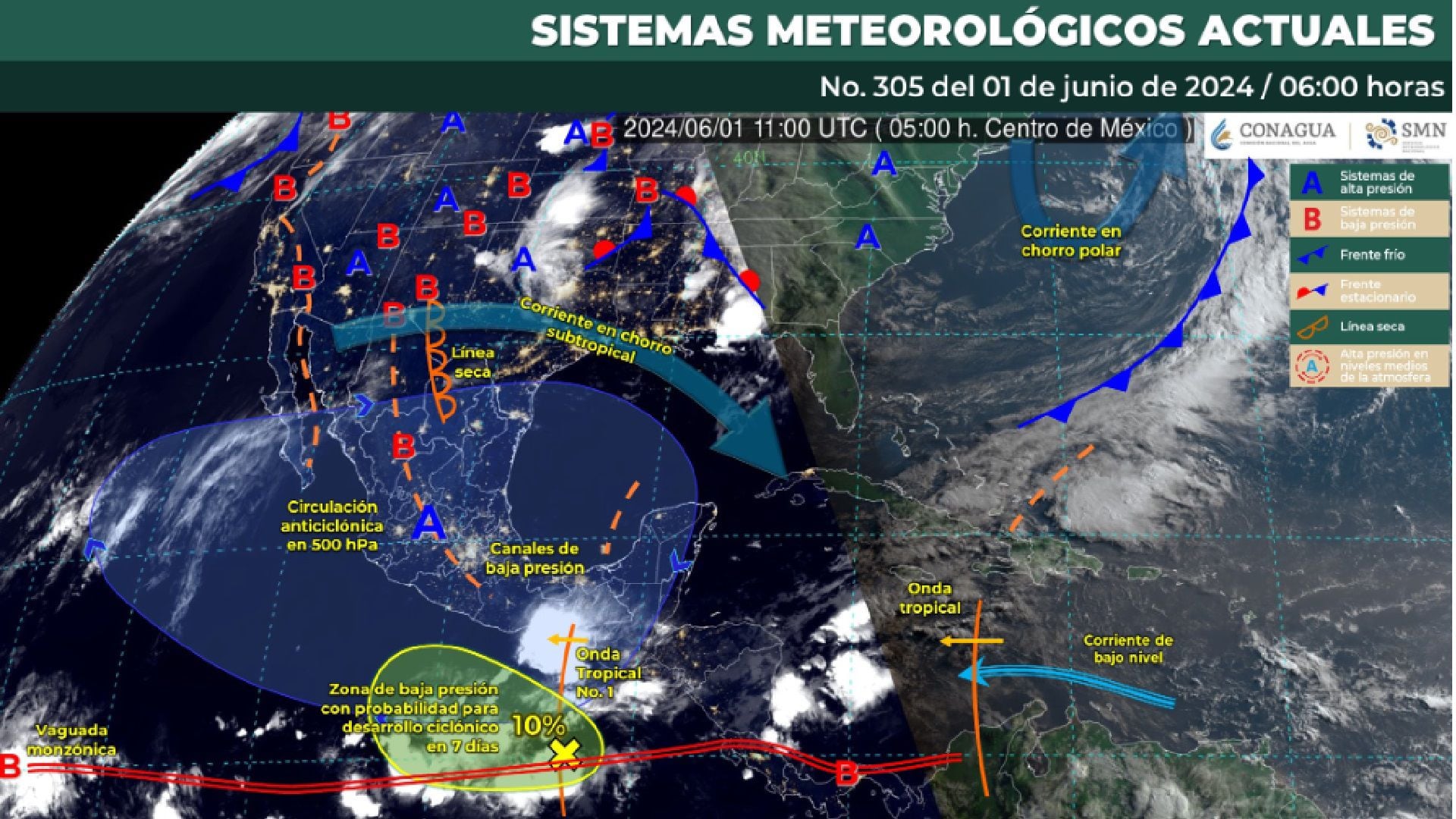 Clima 1 de junio SMN