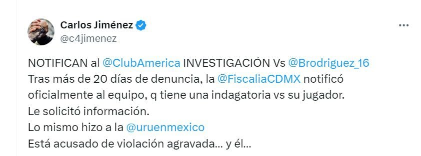 Brian Rodríguez investigación presunta violación