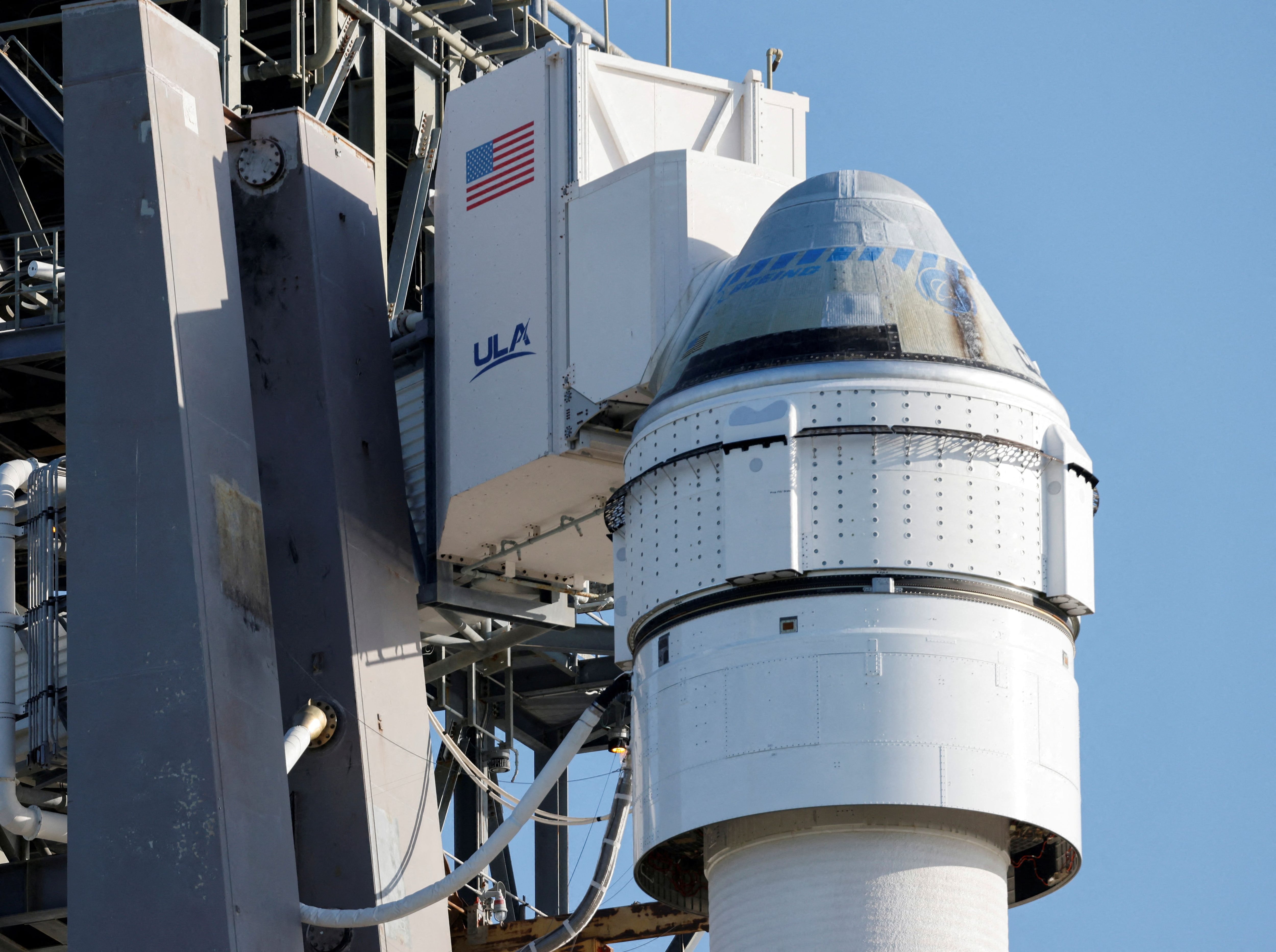 La cápsula Starliner de Boeing, después de superar retrasos, lista para su debut tripulado. ( REUTERS/Joe Skipper)