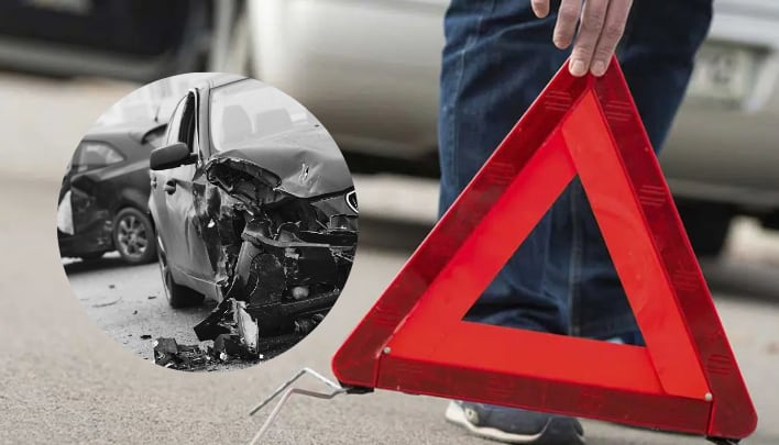 Fotografía de referencia de un accidente de tránsito