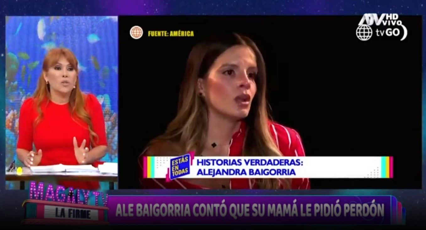 Alejandra Baigorria revela entre lágrimas que su mamá le pidió perdón. (Captura: Magaly TV La Firme)