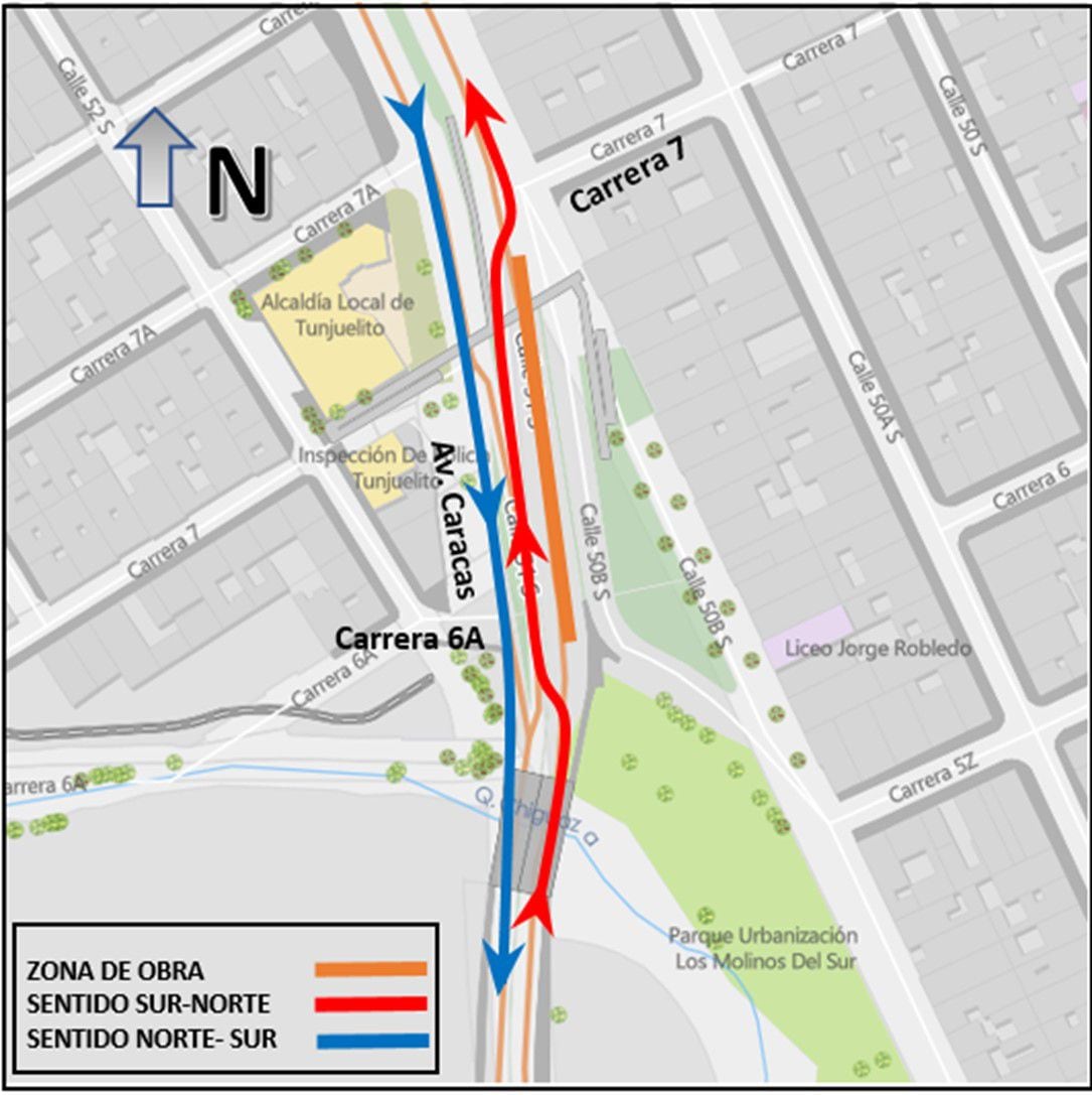 Peatones no serán afectados por obras en la avenida Caracas - crédito Secretaría de Movilidad