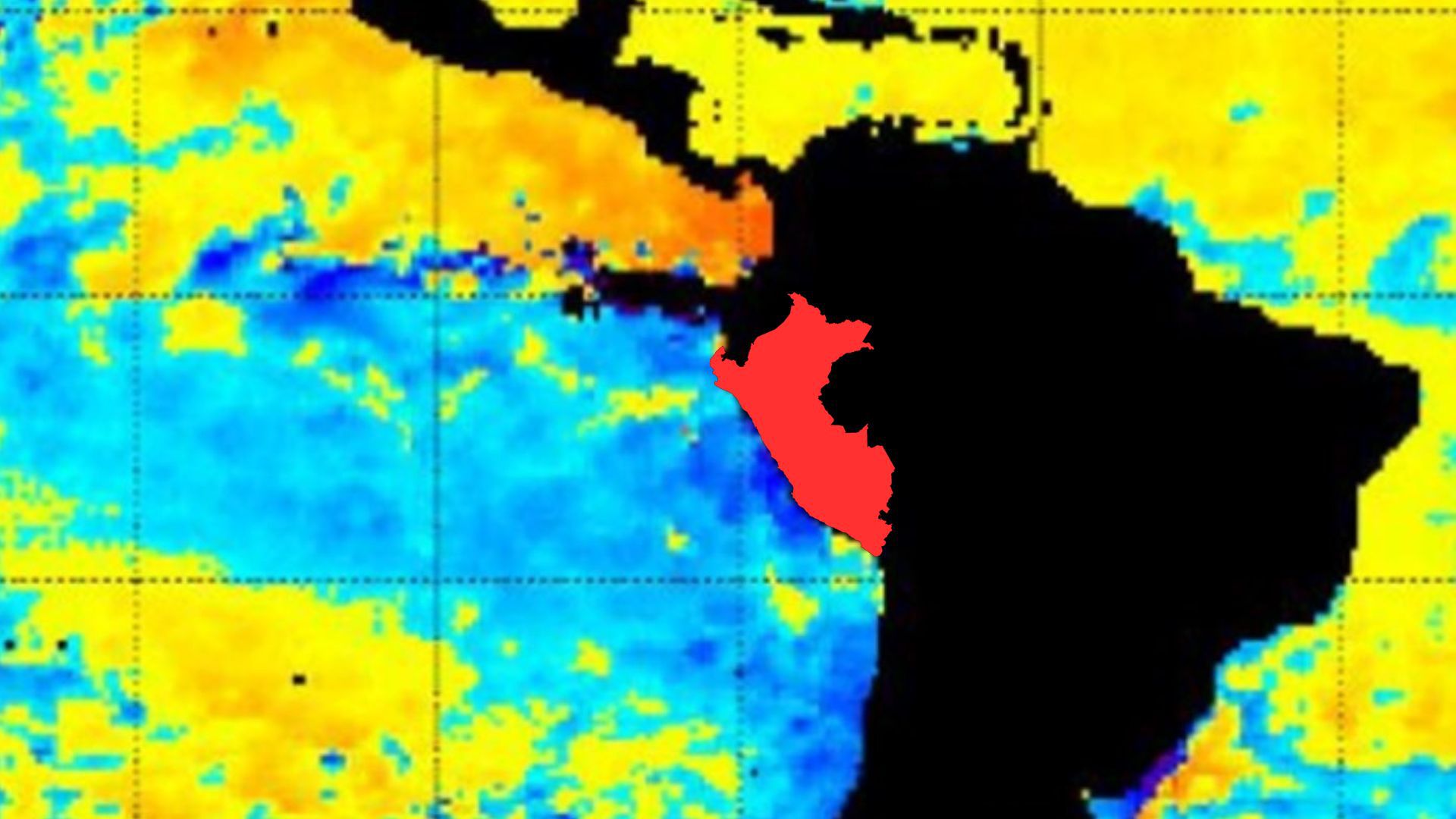 Gráfico de la presencia de La Niña en el Océano Pacífico.