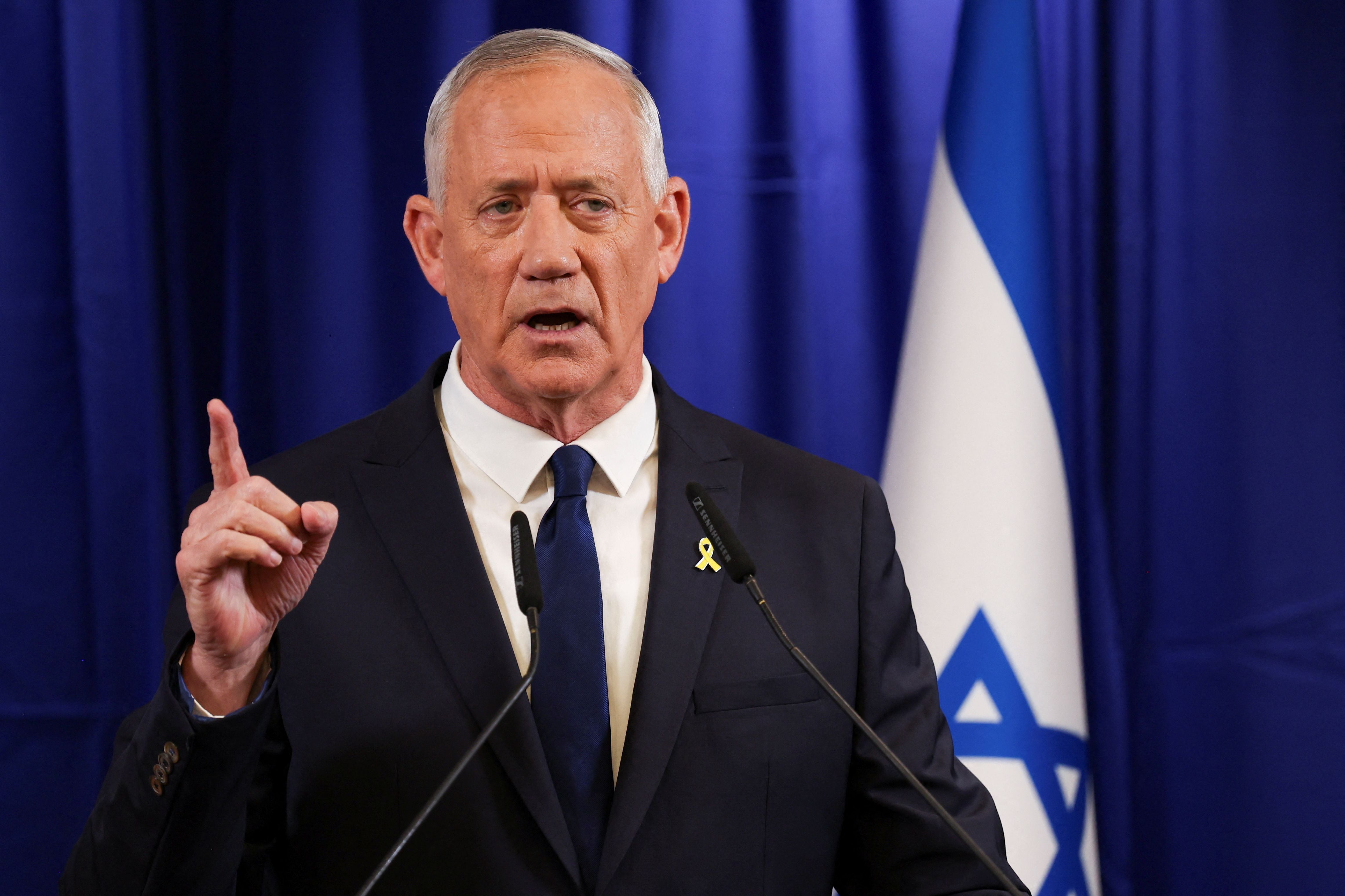 Beny Gantz renunció al gobierno de emergencia en Israel (REUTERS/Nir Elias)