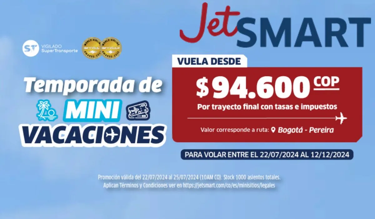 Aprovecha a JetSmart en la última promo de julio