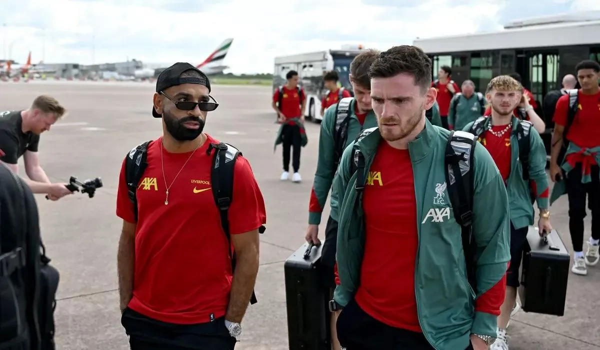 Mo Salah y Andrew Robertson han volado a Estados Unidos