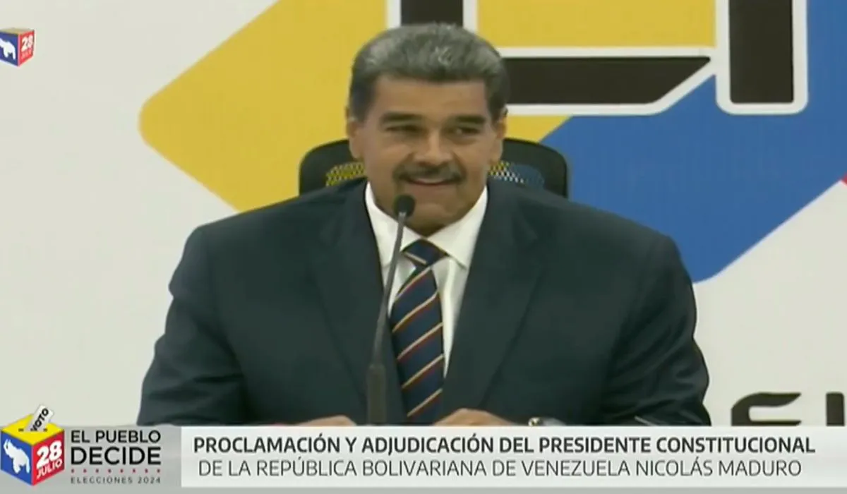 Nicolás Maduro el 29 de julio, después de ganar las elecciones en 2024