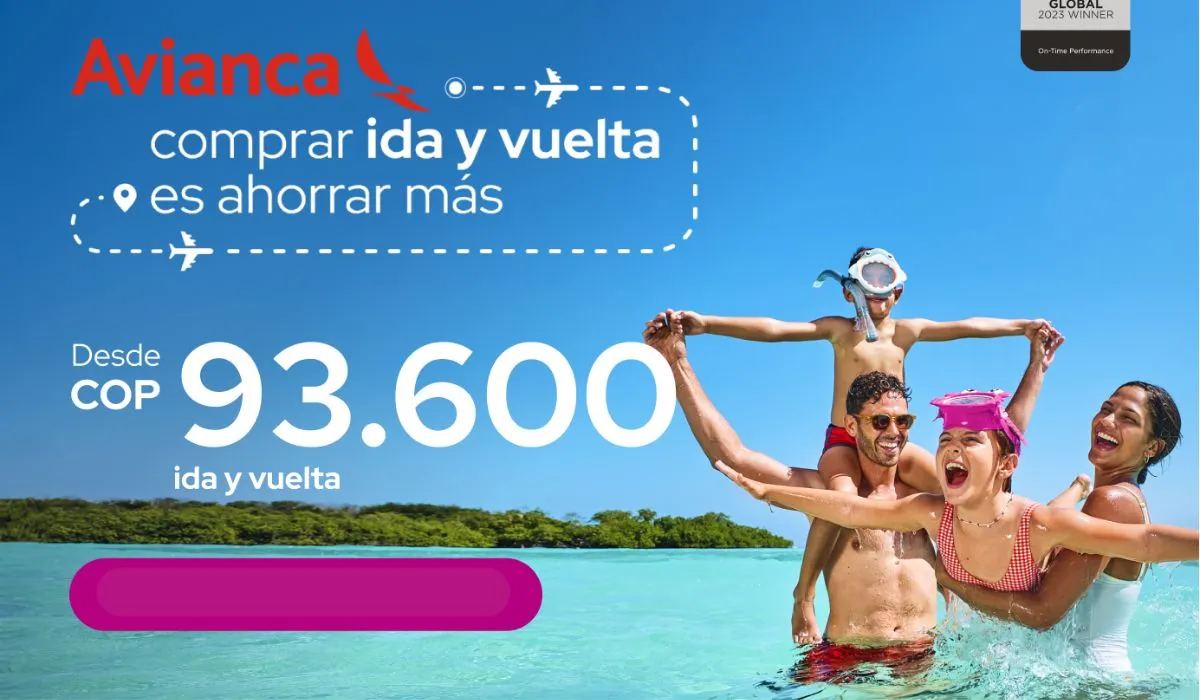 Avianca lanza oferta relámpago con tiquetes desde $93.600 pesos por trayecto