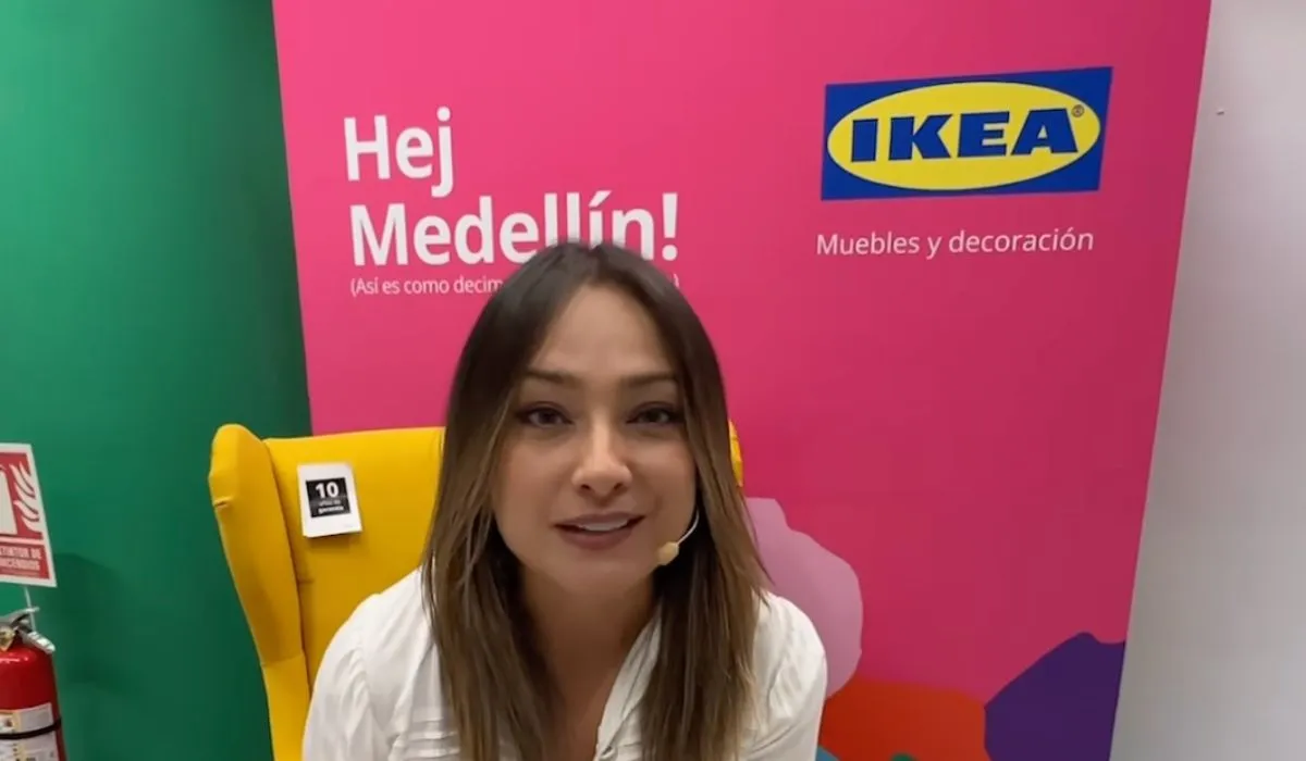 Mónica Jaramillo en la inaguración de Ikea Viva Envigado