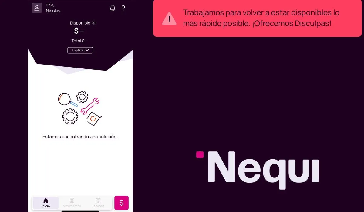 Nequi se cayó nuevamente