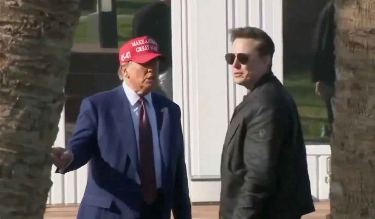 El presidente Trump y Elon Musk, antes del vuelo 6 de Starship