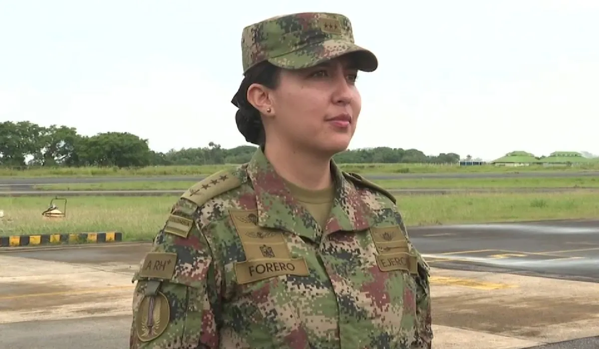 Yesenia Forero, quien comandará una de las aeronaves más complejas del Ejército.